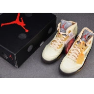 Jordan OFF-WHITE 5 DH8565-100 Sail Retro 0815